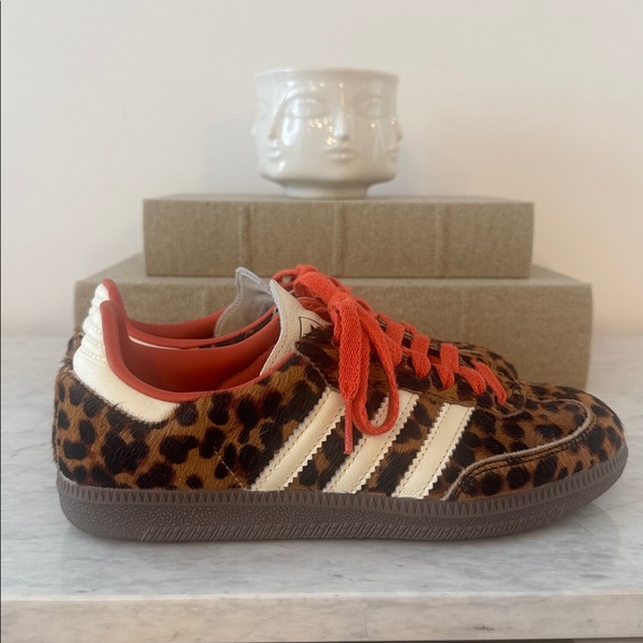 Adidas Samba OG leopard cheetah animal-print striped trainers- size M4/W5 - Picture 2 of 10